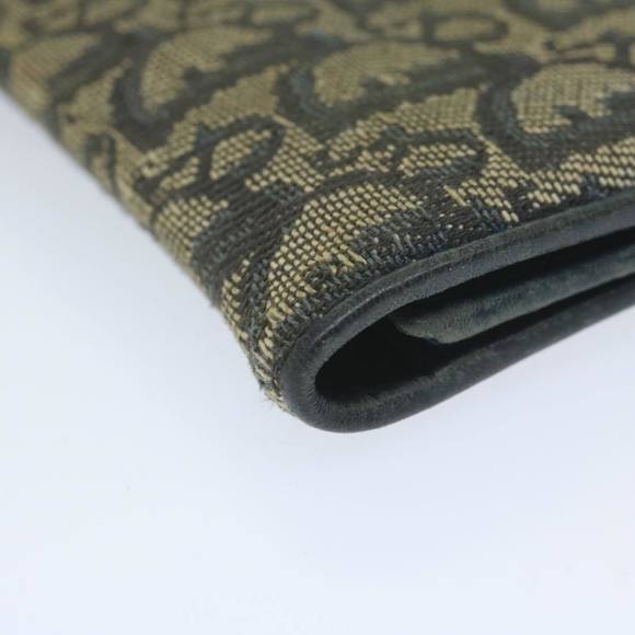 Christian Dior Trotter Canvas Long Wallet Navy Auth ac2496 - Picture 7 of 16
